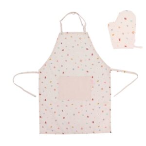 Ensemble Kids Tablier et Gant de Cuisine Geometric Nature.
