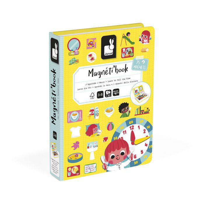 Magnéti'book j'apprends l'heure 75 magnets - Janod.