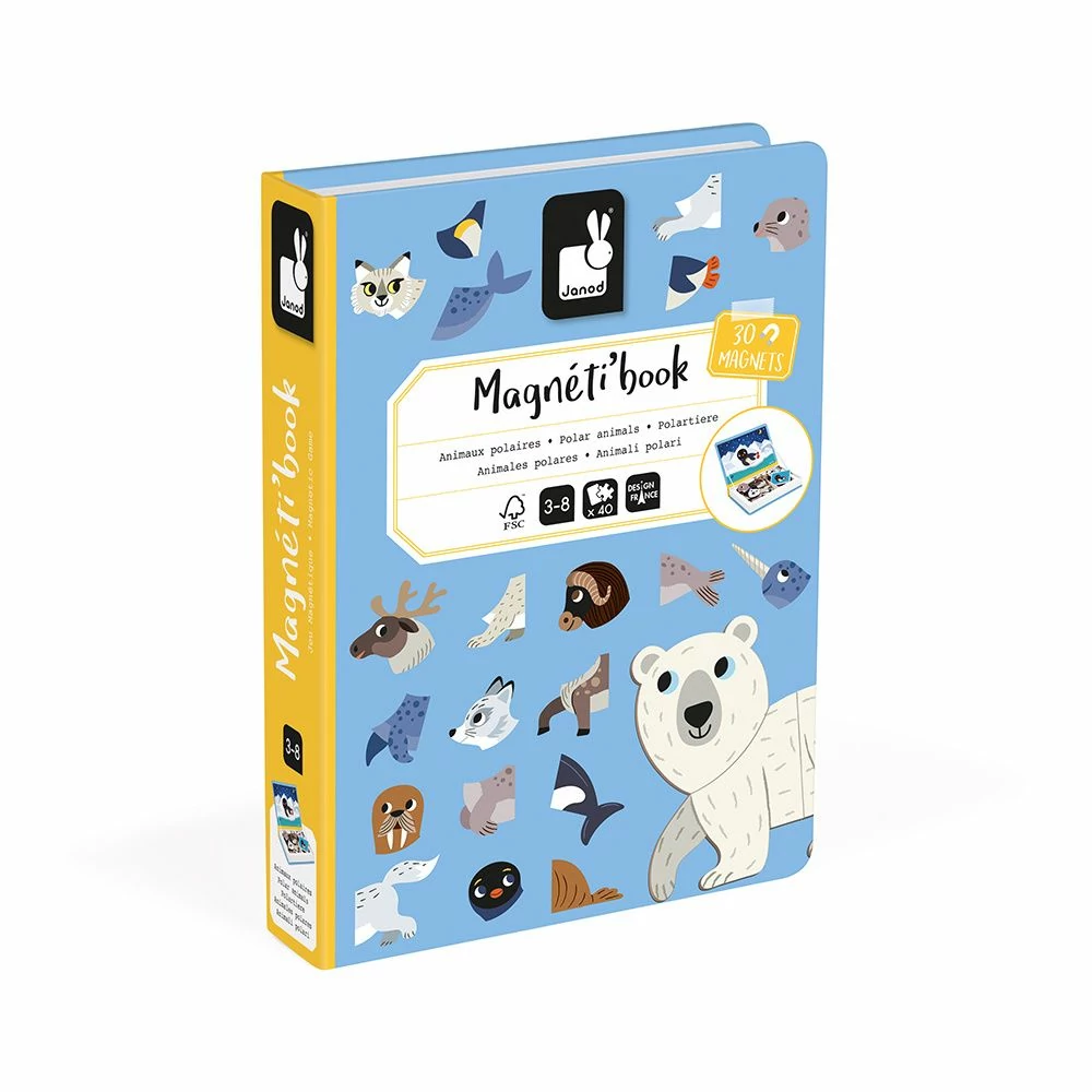 Magnéti'book Animaux Polaires 30 magnets - Janod.