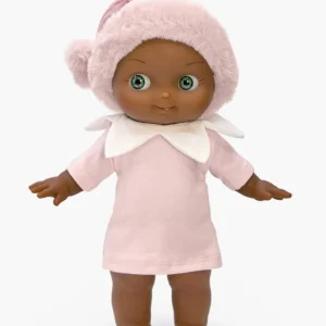Minikane Poupée Mini Pancha, Prunelle en fête et sa tenue de lutin rose.