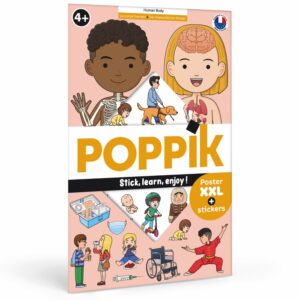 Poster en stickers le corps humain, activite educative | Poppik.