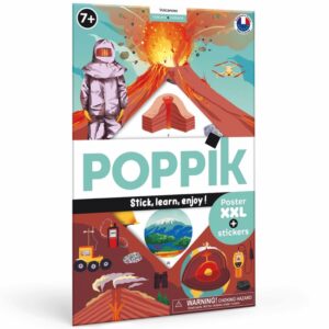 Poster en stickers les volcans, activite educative | Poppik.