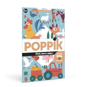 Poster en stickers à la ferme, activite educative | Poppik.