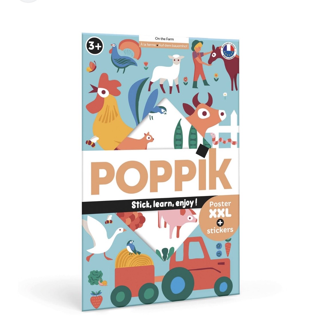 Poster en stickers à la ferme, activite educative | Poppik.