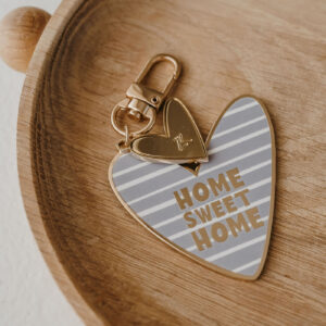 Porte clé émaillé cœur Home – Zakuw.