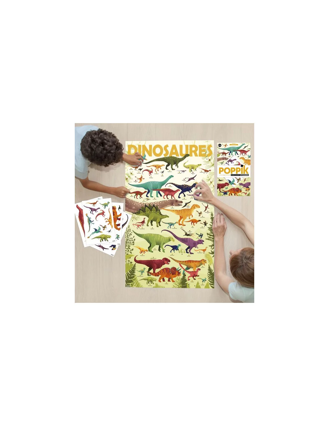 Poster en stickers dinosaures, activite educative | Poppik. - Image 2