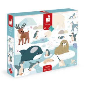 Puzzle Tactile &lsquo;Animaux Polaires&rsquo; 20 pièces – Janod.