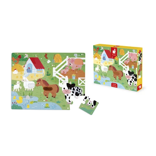 Puzzle Tactile 'La Ferme' 20 pièces - Janod. - Image 8