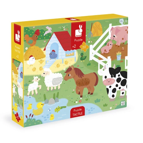 Puzzle Tactile 'La Ferme' 20 pièces - Janod.