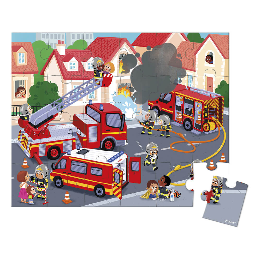 Puzzle Pompiers 24 pièces - Janod. - Image 3