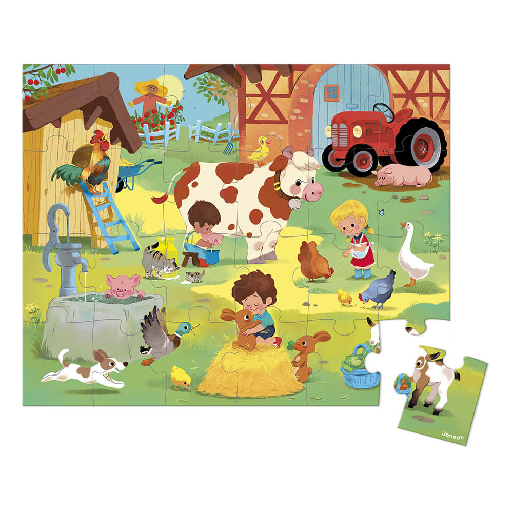 Puzzle Une Journée à la Ferme 24 pièces - Janod. - Image 3