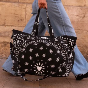 Sac week-end Bandana noir – Mon petit Léon.